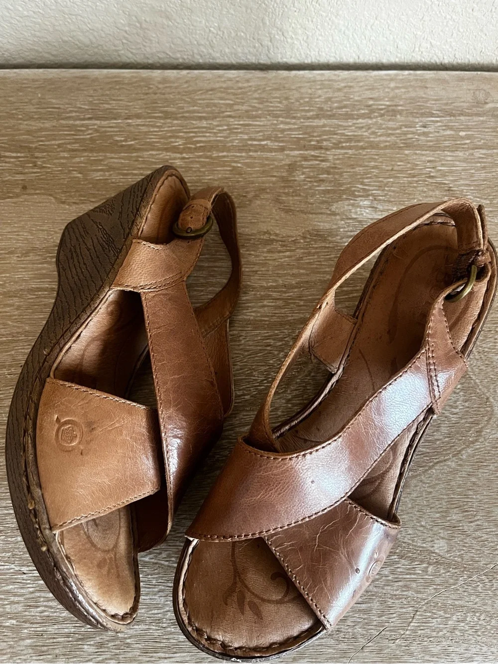 Born Emmy Wedge Slingback Sandals Women’s Size 8